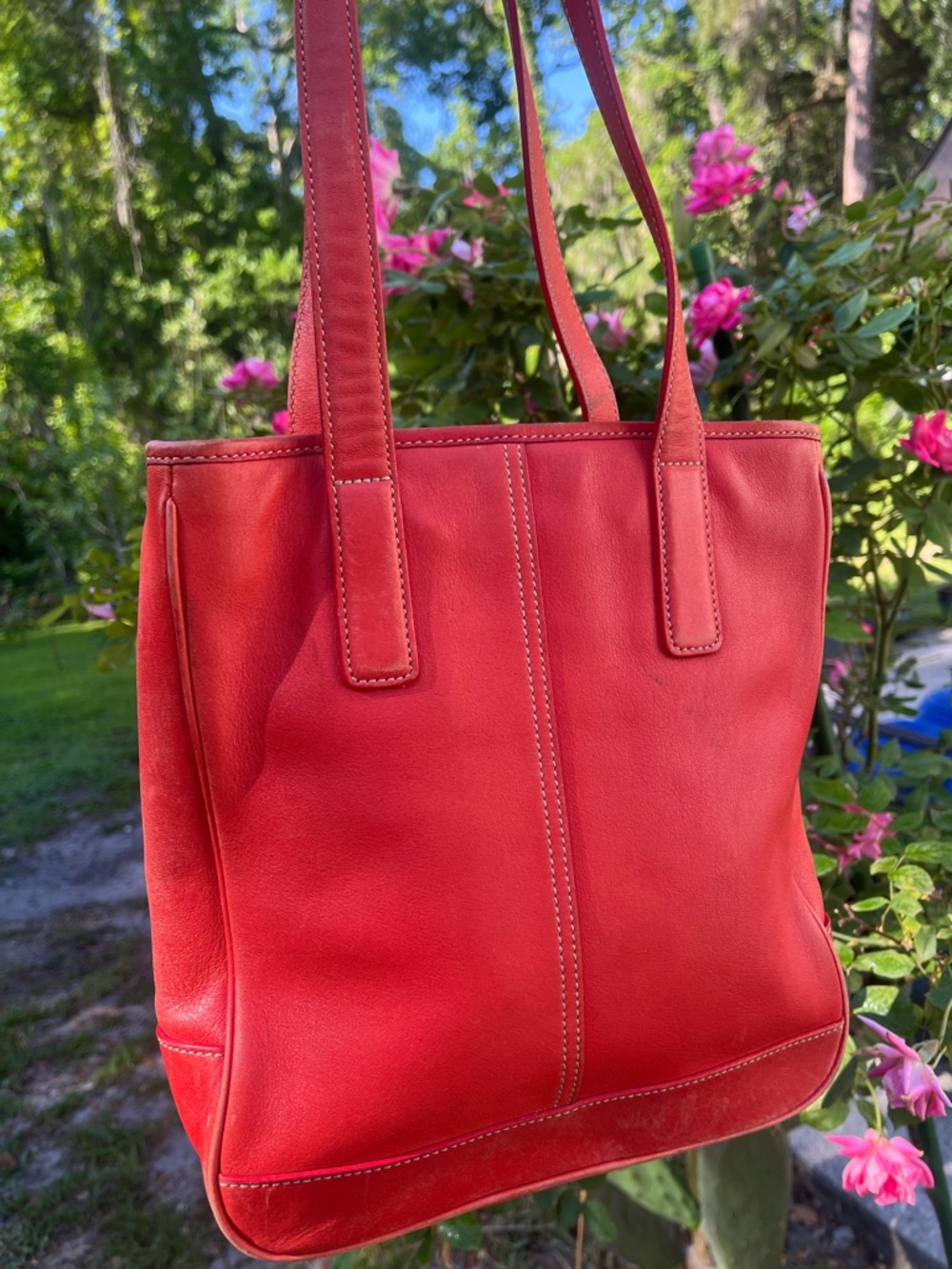Coach Vintage Lunch Tote #7776 Leather Tote Bag with Shoulder Straps